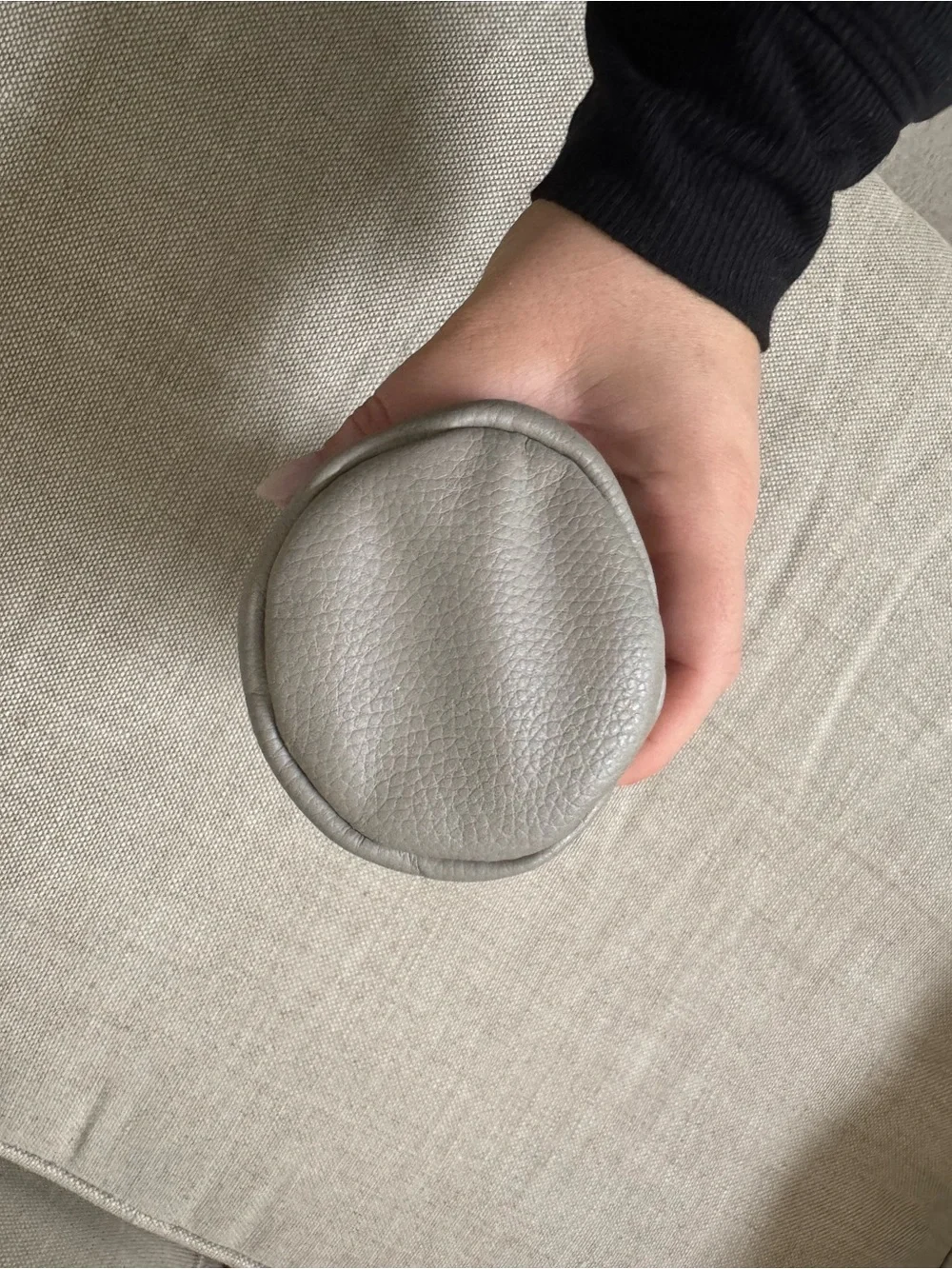 FAWN DESIGN Gray Leather bottle Pouch